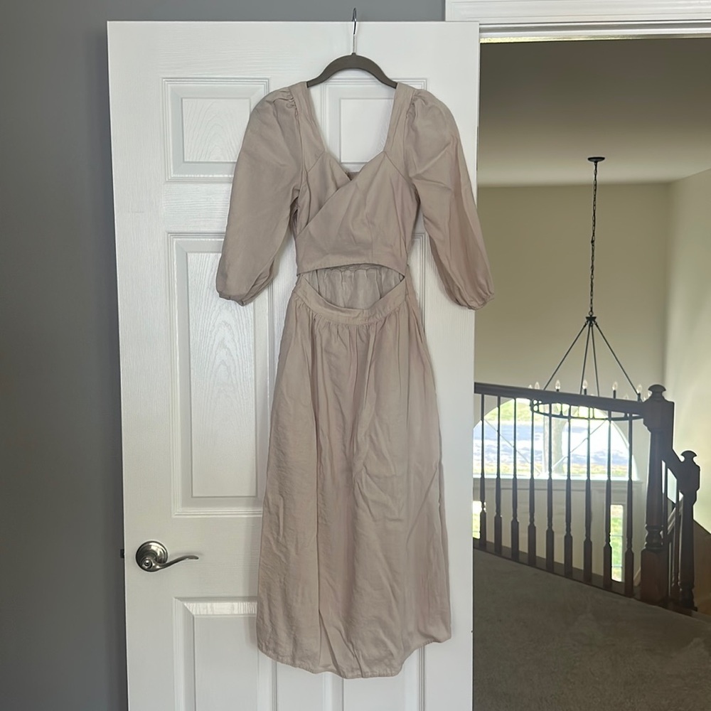A wrap/cropped dress